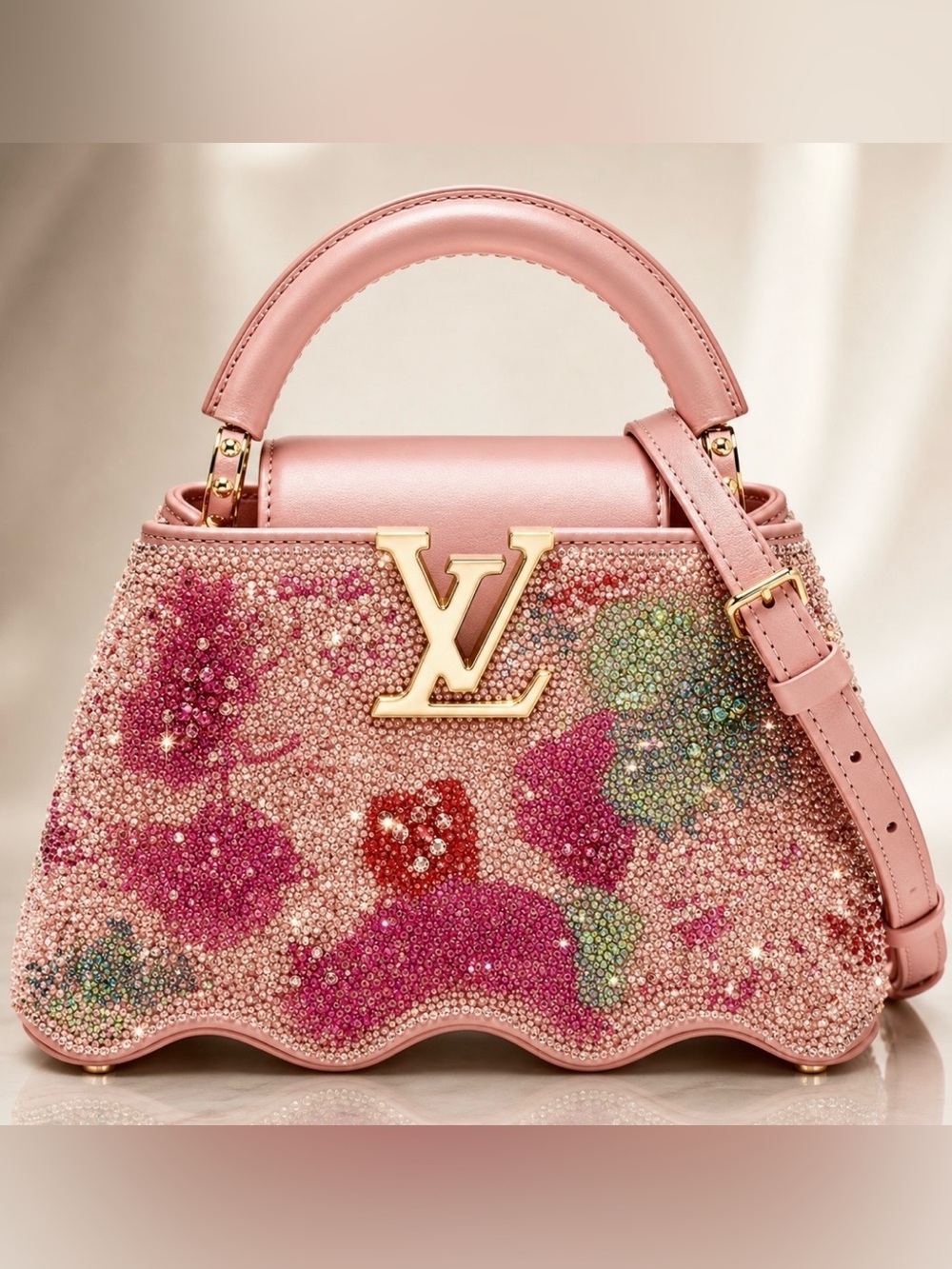 Louis Vuitton Satin Capucines Capushell Mini - Picture 2 of 8